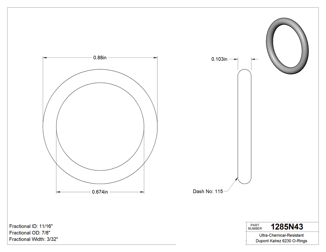 Technical drawing - 1285N43